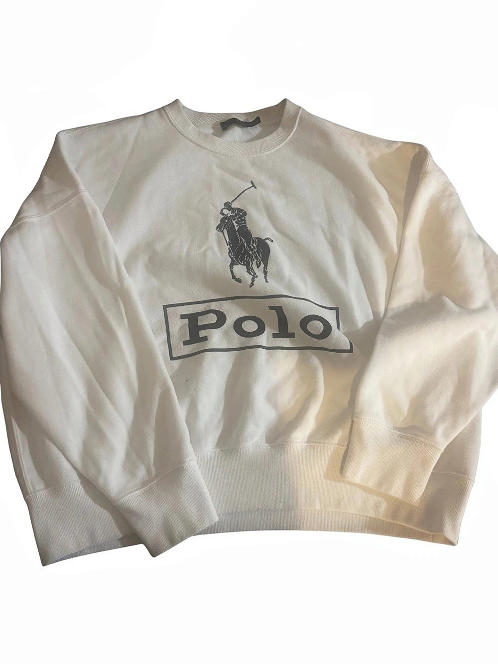 Polo Ralph Lauren Big Pony Box Logo Sweatshirt, White large